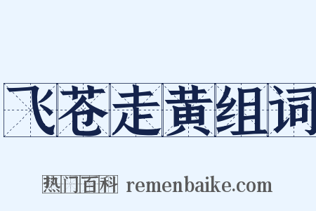 飞苍走黄组词是什么意思的图片